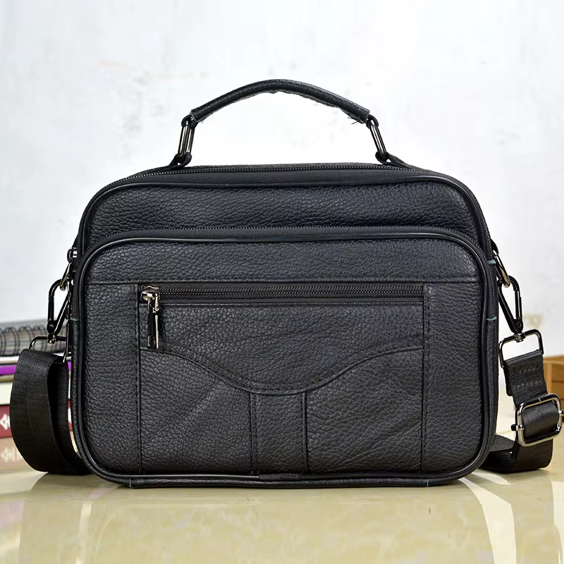 Tablet Shoulder Bag - Small Men's Genuine Leather Shoulder Bag