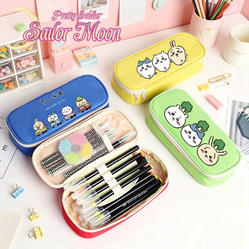 Case With Pencil Holder - Chiikawas Pencil Case Cartoon Large Capacity