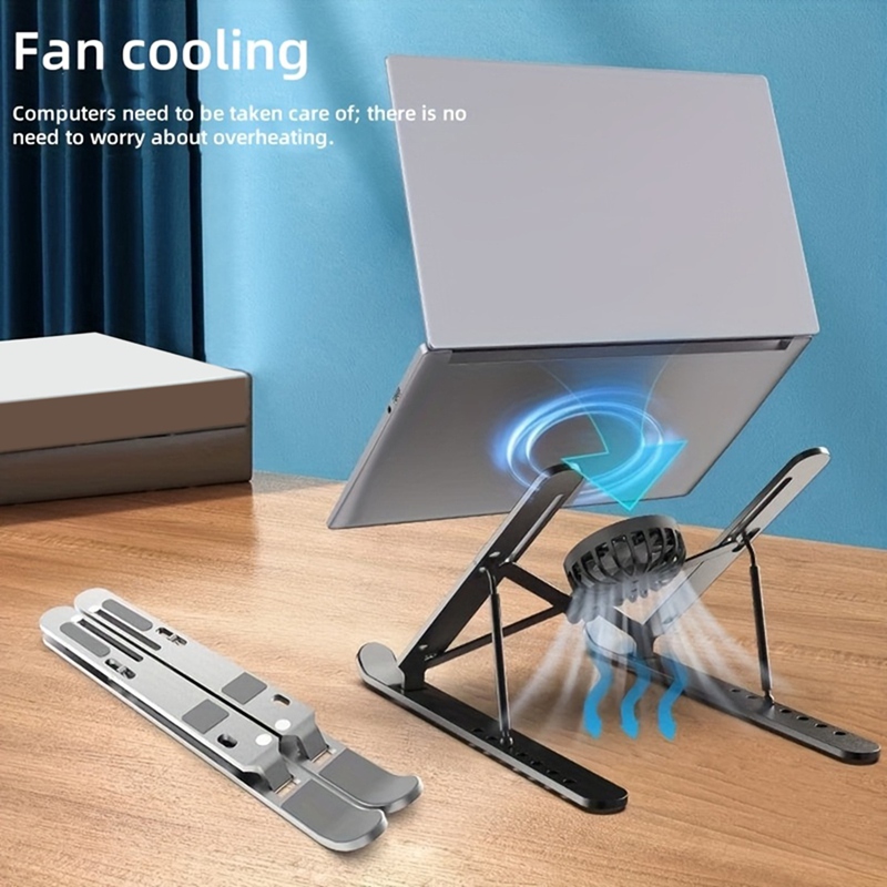 Cooling Stand Tablet - Adjustable Laptop Fan Stand, and Stable