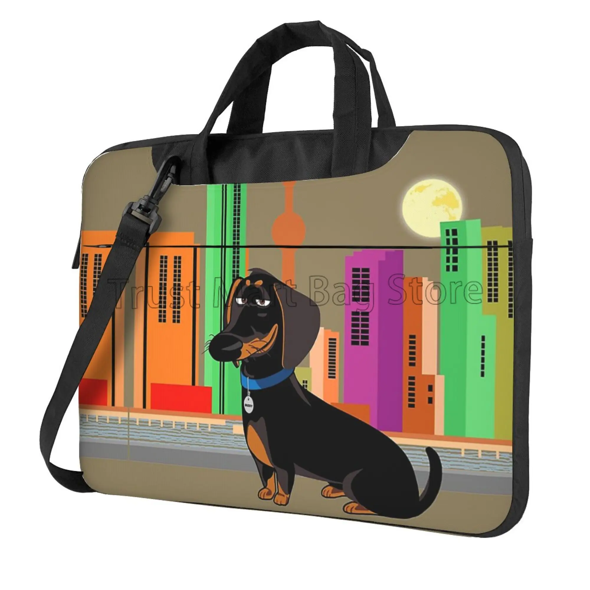 Cute Dachshund Print Laptop Ca - Tablet Shoulder Bag ulasan dan harga