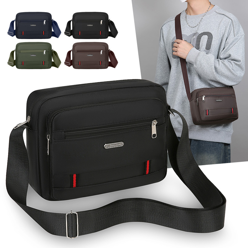 Men's Nylon Crossbody Bag Larg - Tablet Shoulder Bag ulasan dan harga