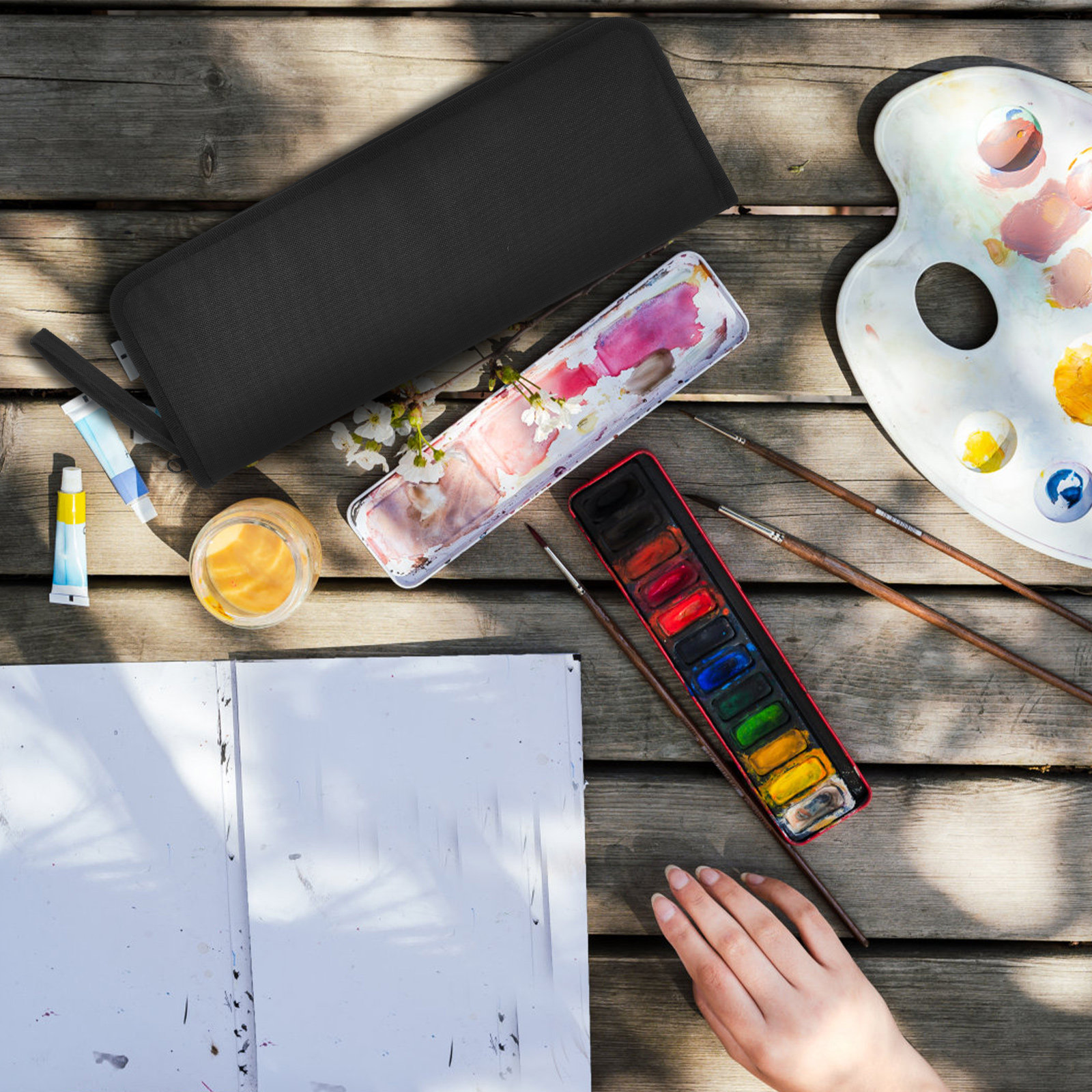 1Pcs 15 Slot Artist Brush Hold - Case With Pencil Holder ulasan dan harga