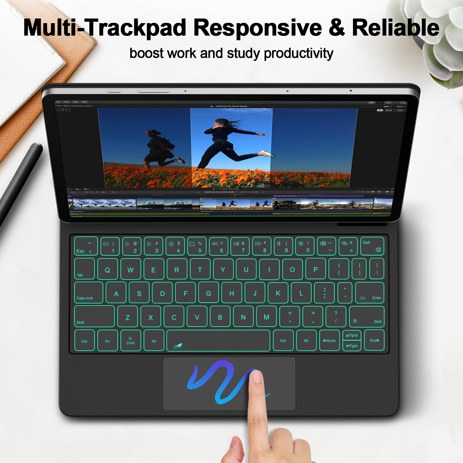 Magic Keyboard For Samsung Gal - Tablet S9 Fe Accessories ulasan dan harga