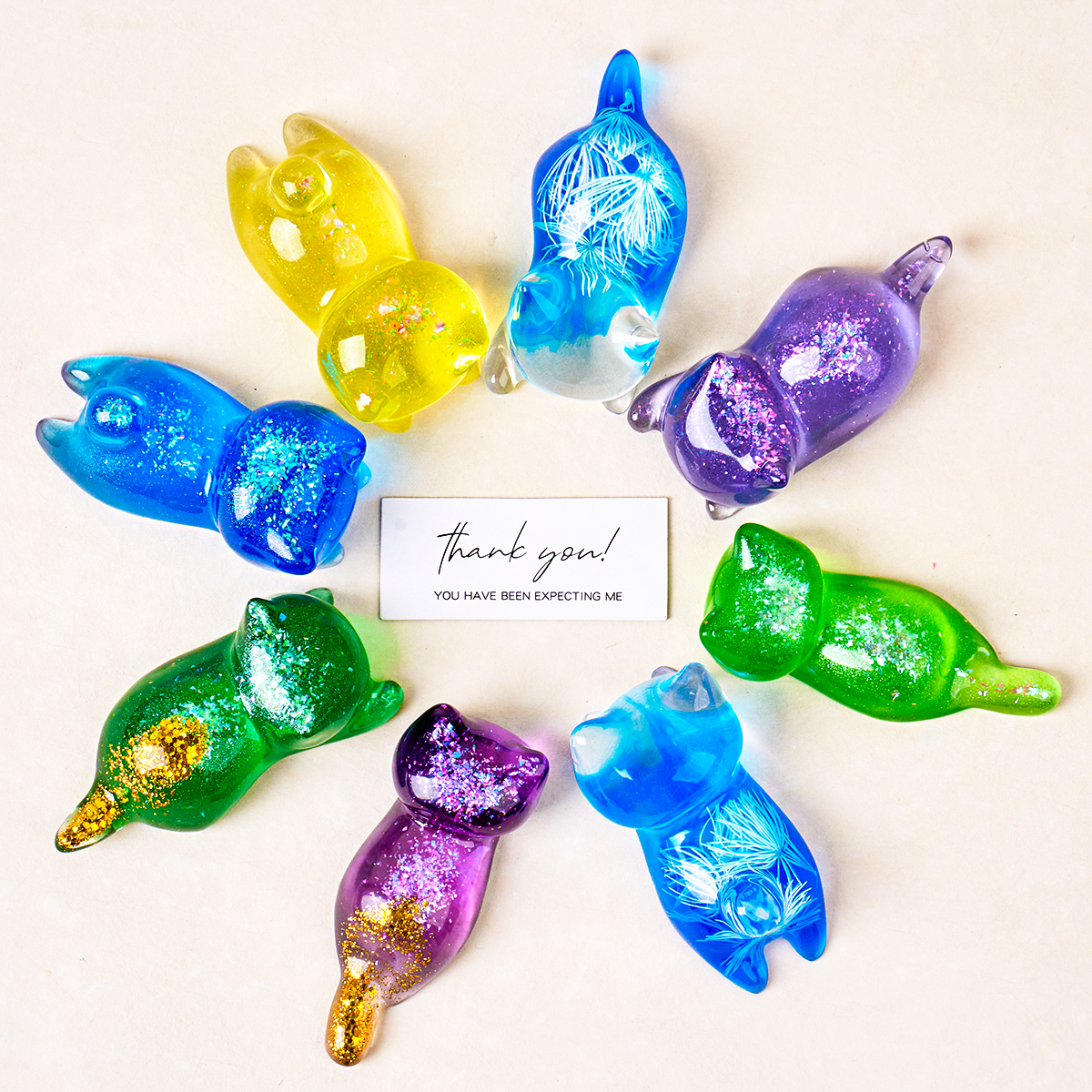 3D Cat Crystal Epoxy Resin Mol - Case With Pencil Holder ulasan dan harga