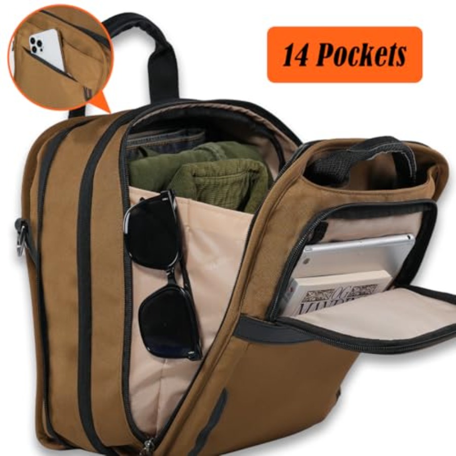 14-Pockets Travel Messenger Ba - Tablet Shoulder Bag ulasan dan harga