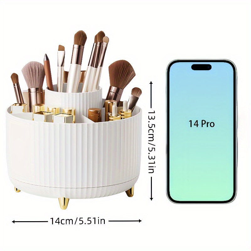 Rotatable Makeup Desktop Cosme - Case With Pencil Holder ulasan dan harga