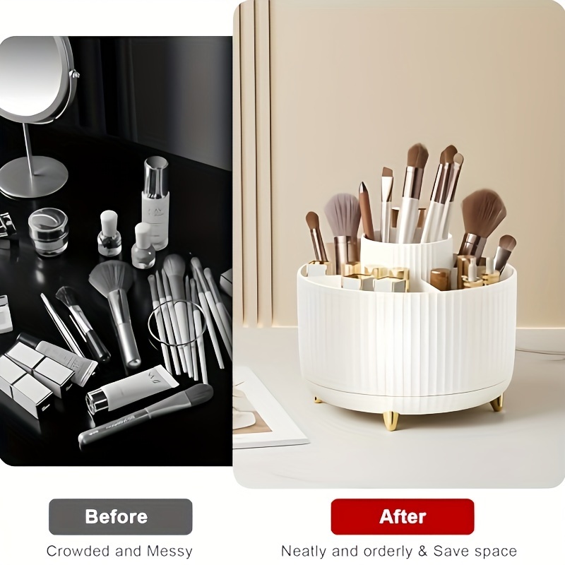 Rotatable Makeup Desktop Cosme - Case With Pencil Holder ulasan dan harga