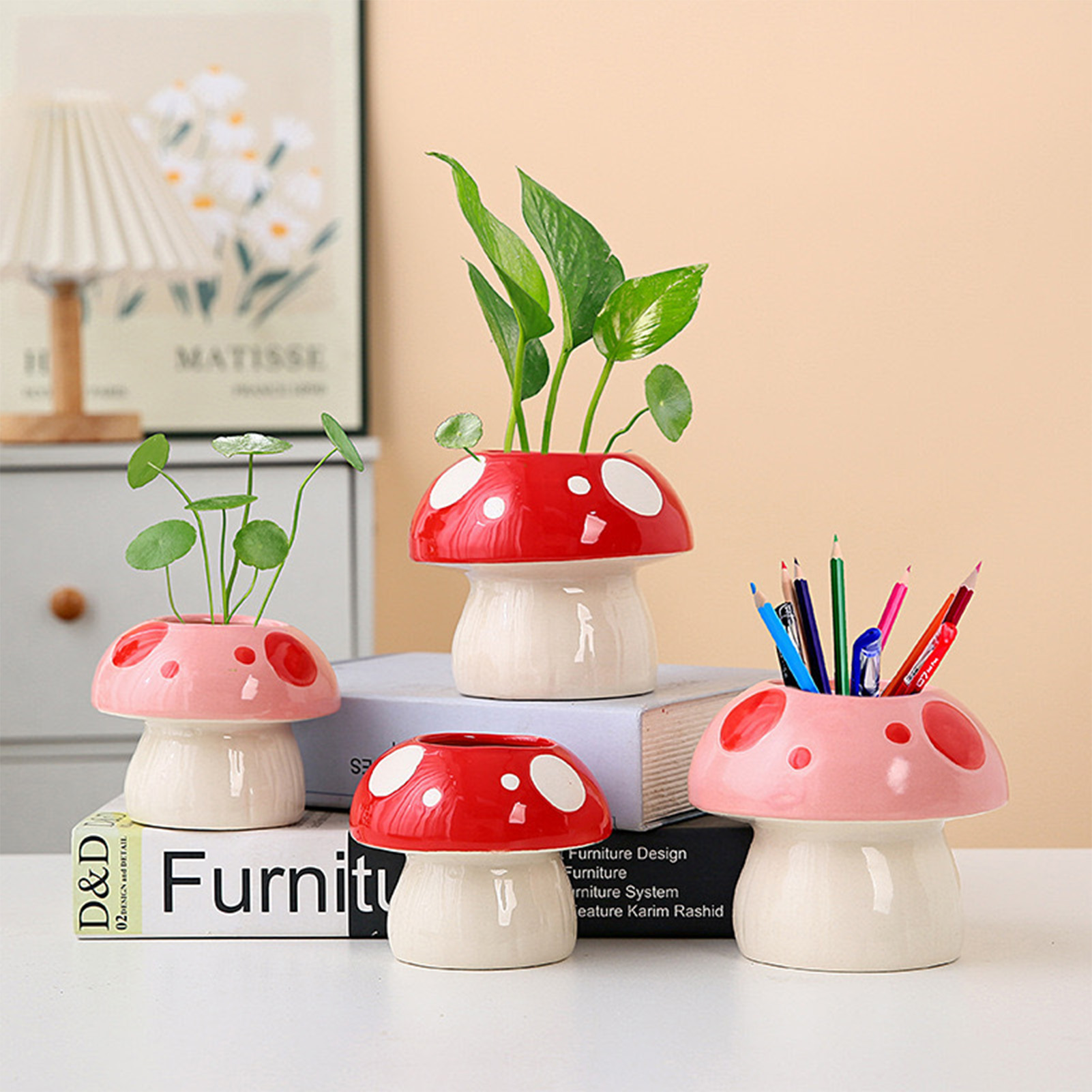 Creative Ceramic Vase Cute Mus - Tablet Reading Accessories ulasan dan harga