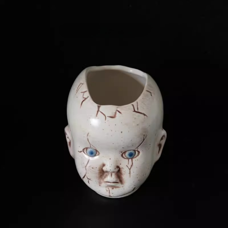 Horror themed doll head cerami - Tablet Reading Accessories ulasan dan harga