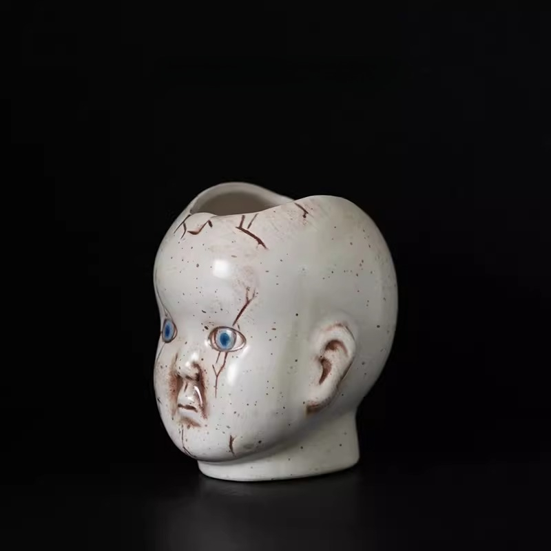 Horror themed doll head cerami - Tablet Reading Accessories ulasan dan harga