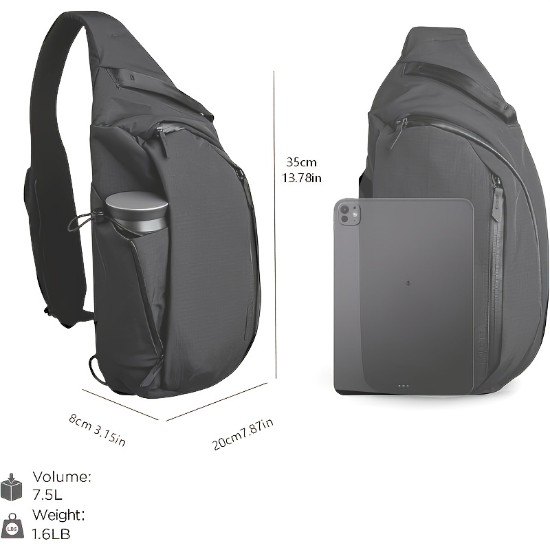 Right Shoulder Chest bag  7.5L - Tablet Shoulder Bag ulasan dan harga