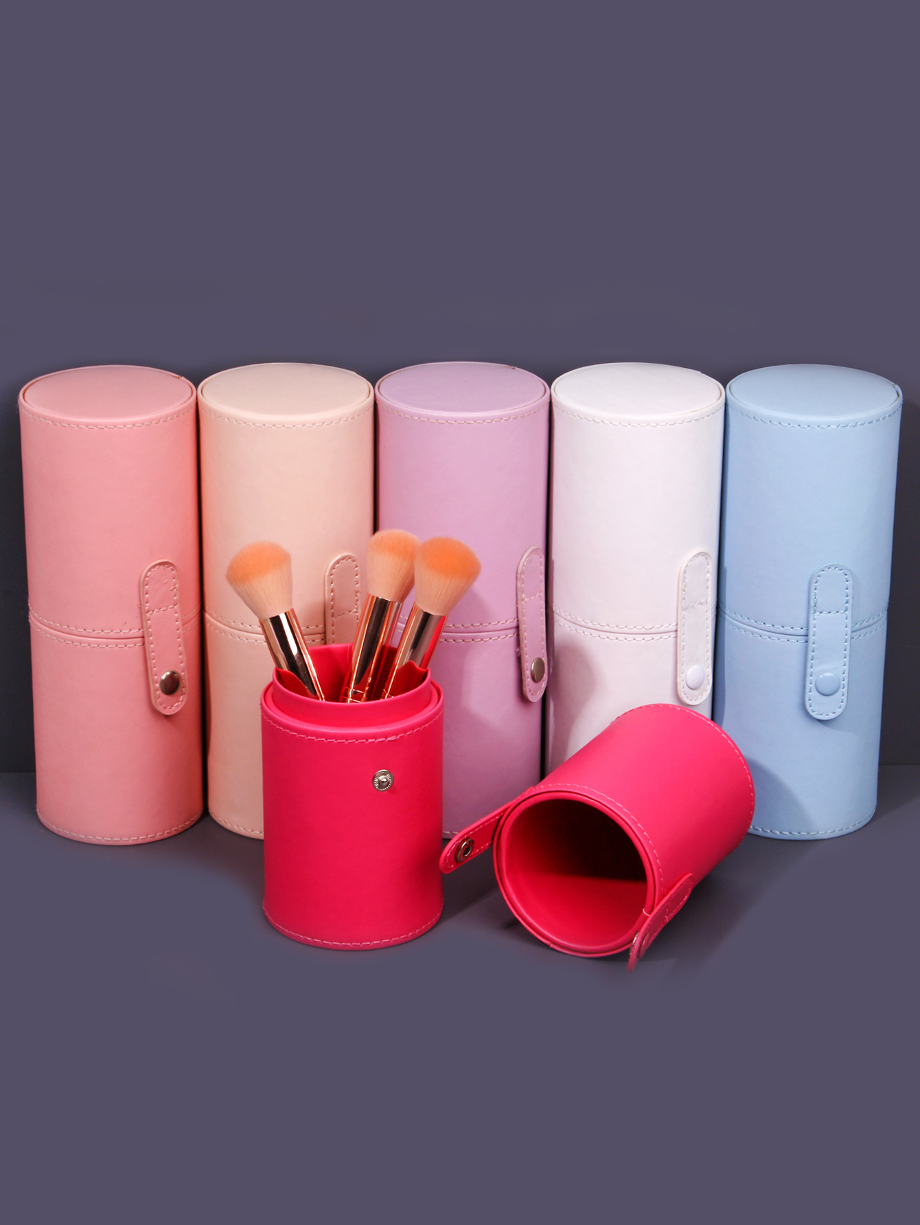 Portable multi-color makeup br - Case With Pencil Holder ulasan dan harga