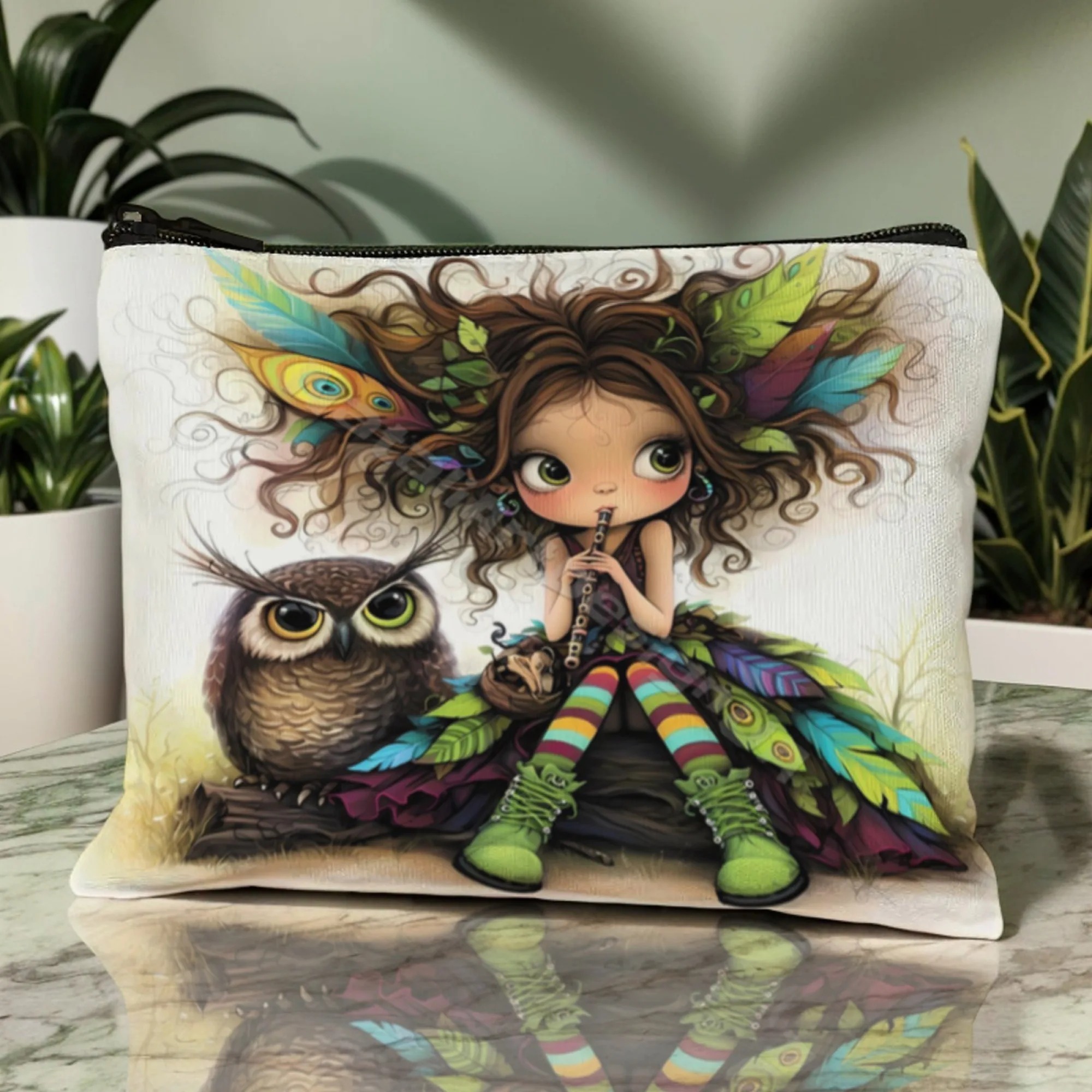 Cartoon Girl Makeup Bag Zipper - Case With Pencil Holder ulasan dan harga