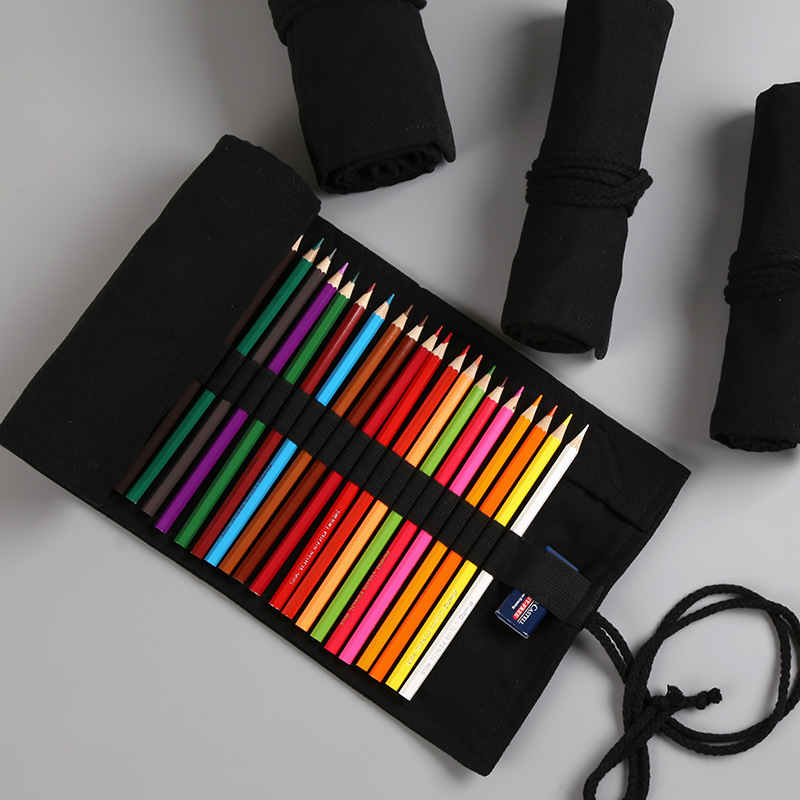 12/24/36/48/72Hole Black Cloth - Case With Pencil Holder ulasan dan harga