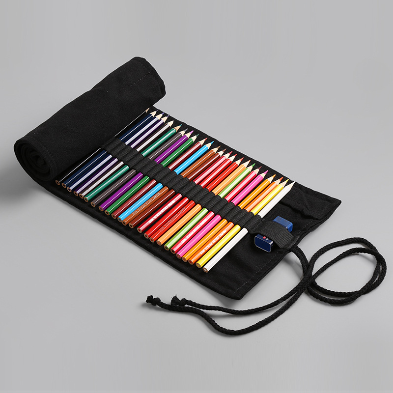 12/24/36/48/72Hole Black Cloth - Case With Pencil Holder ulasan dan harga