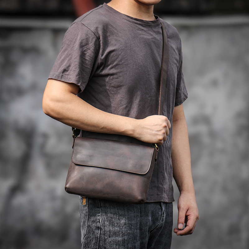 LUOKIR Men's Genuine Leather S - Tablet Shoulder Bag ulasan dan harga