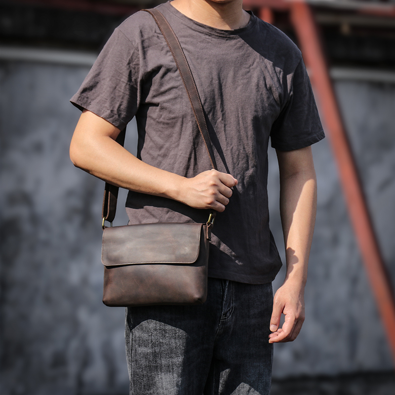 LUOKIR Men's Genuine Leather S - Tablet Shoulder Bag ulasan dan harga