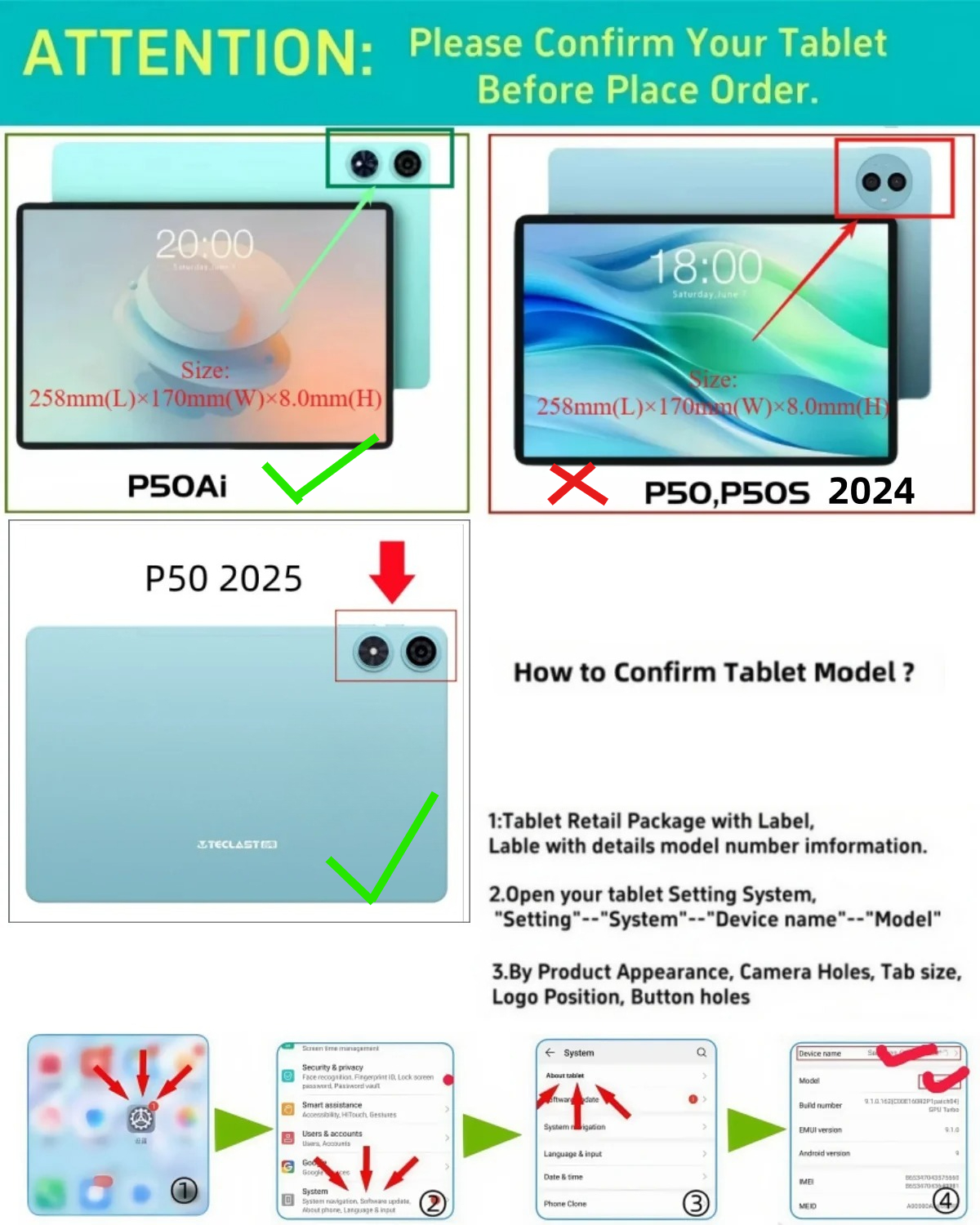 Flip Case for Teclast P50Ai P5 - Teclast Tablet Accessories ulasan dan harga