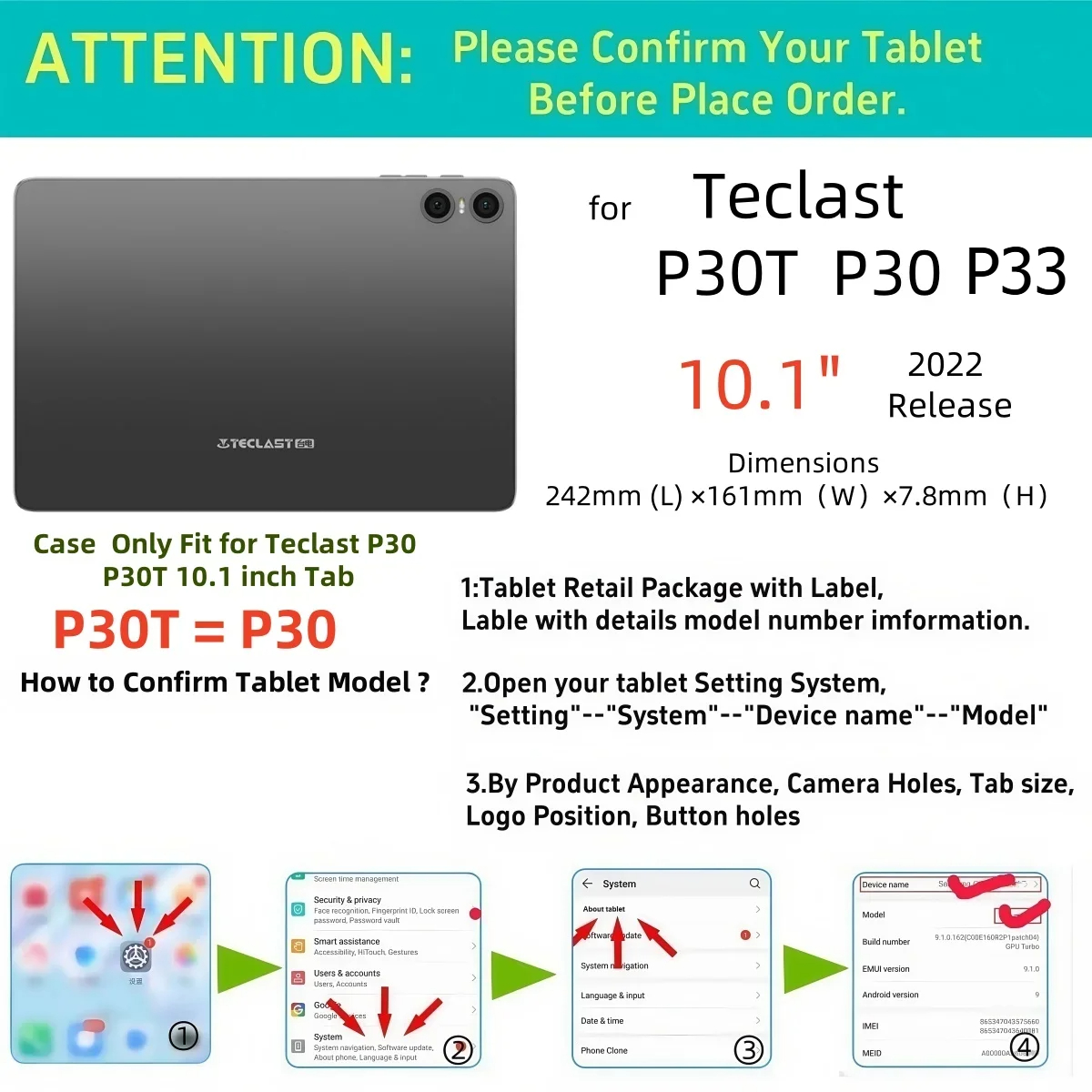 Smart Cover for Teclast P33 P3 - Teclast Tablet Accessories ulasan dan harga